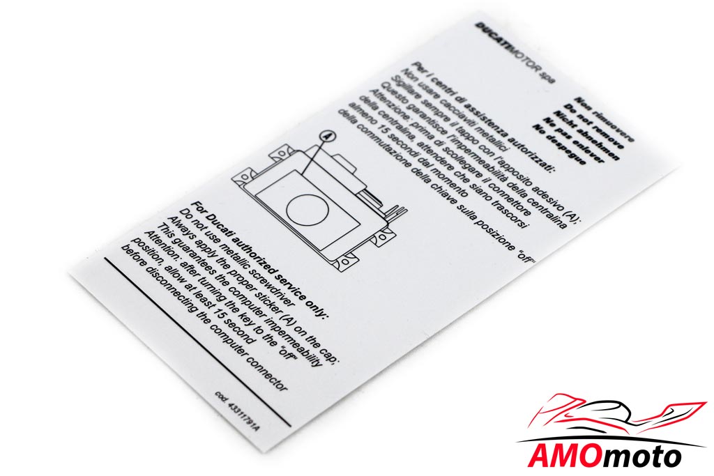 Ducati Decal Engine Control Unit ECU IAW16.M