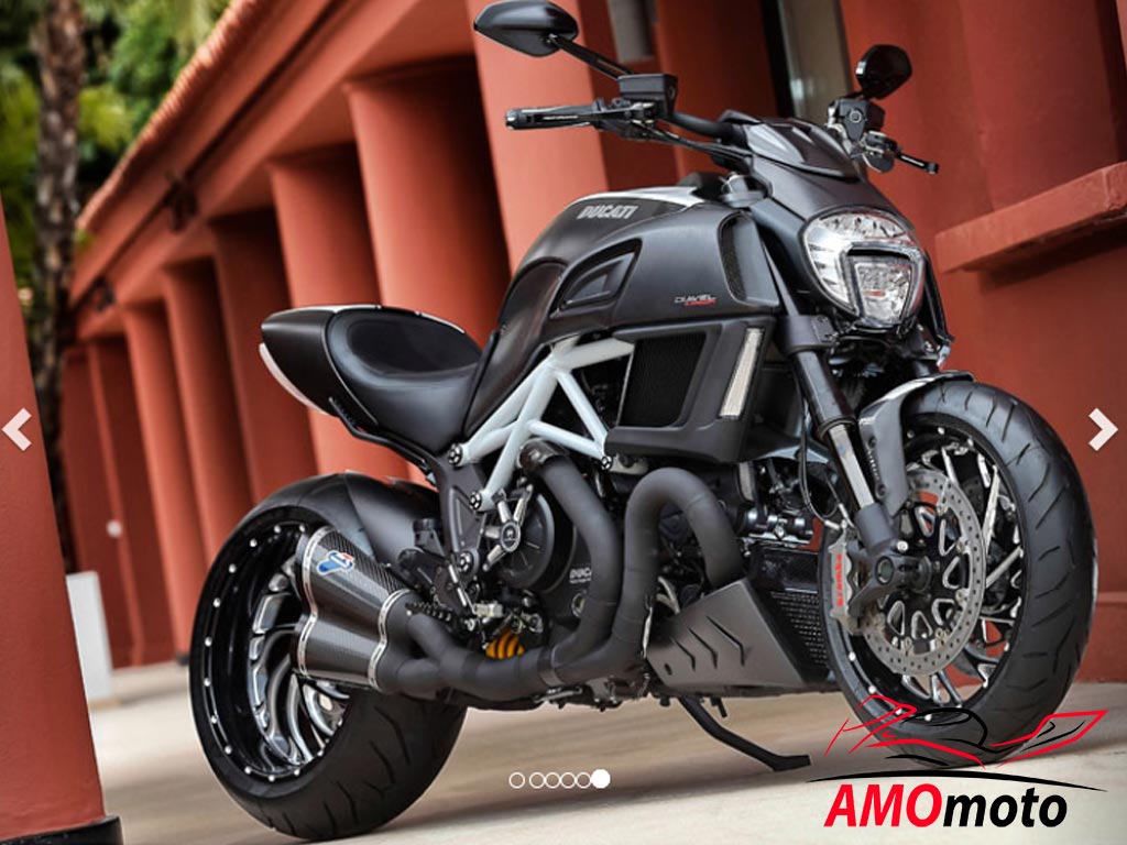 Ducati Diavel Komplett Auspuffanlage Schwarz Carbon Racing