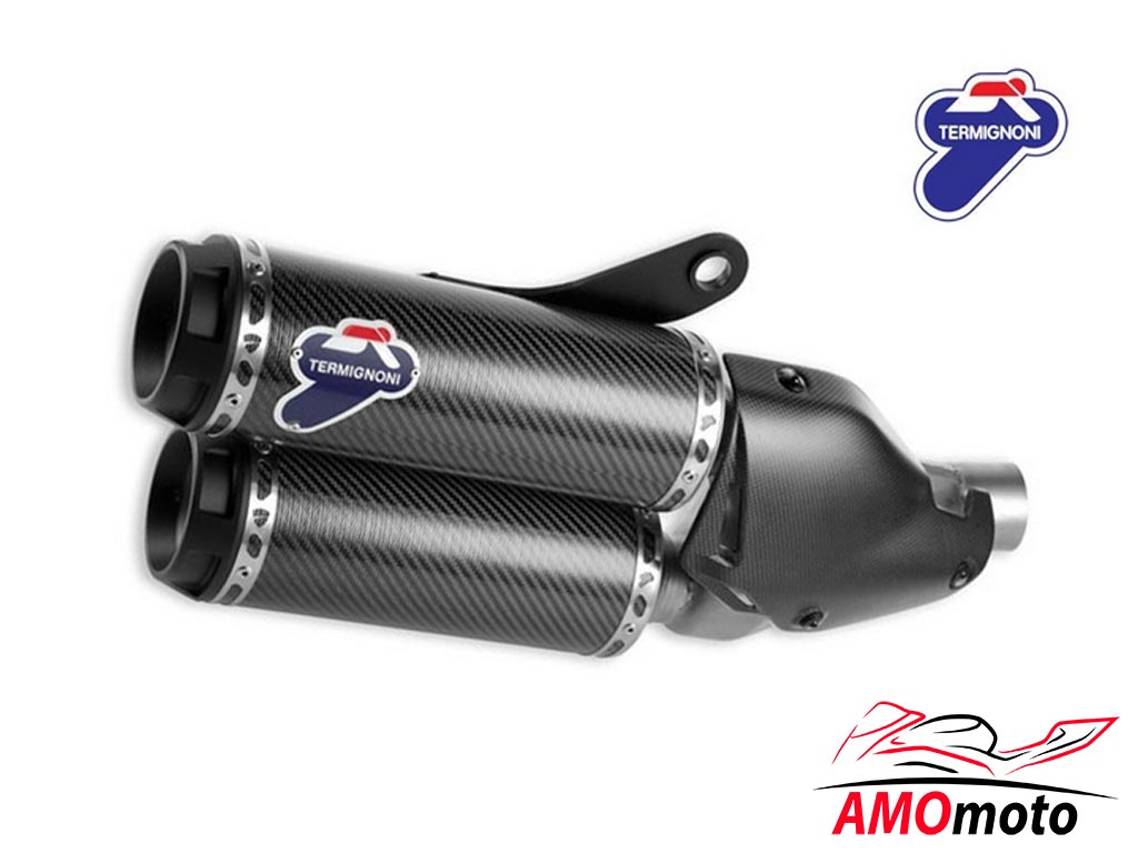 Ducati Monster 821 Termignoni Carbon Fiber Silencer with Homologation