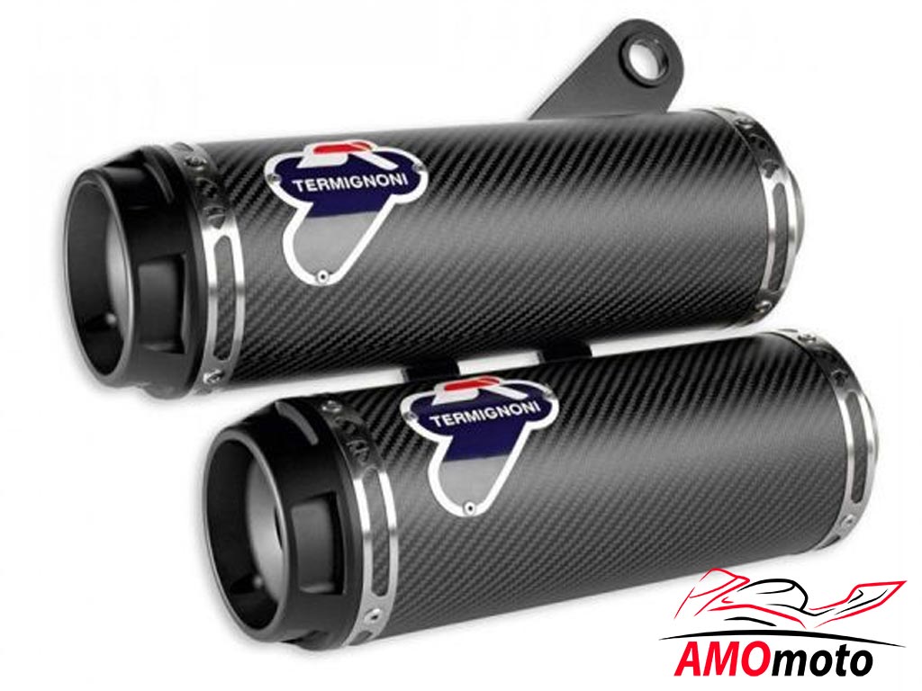 Ducati Monster 1200 Termignoni Carbon Silencers with Homologation